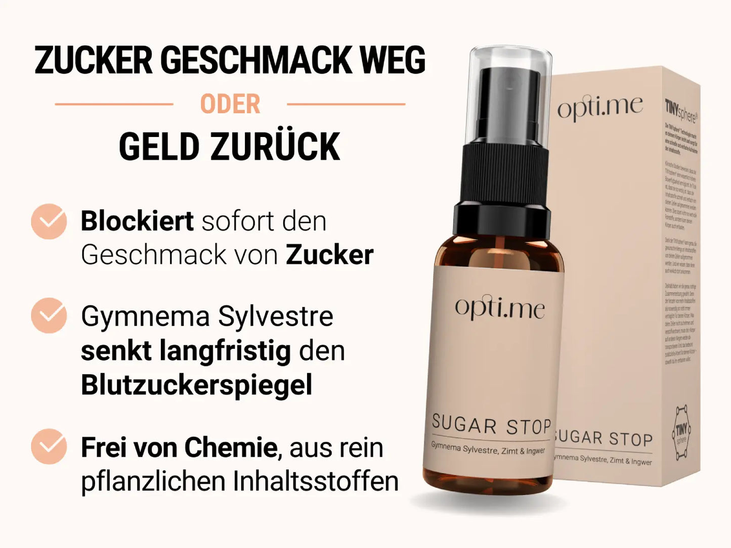 SUGAR STOP – blockiert den Geschmack von Zucker